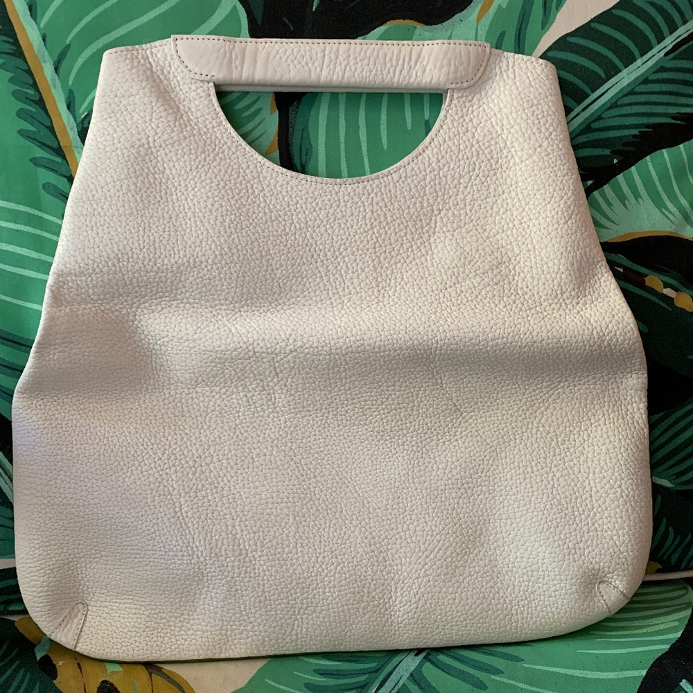 White Leather Purse by KALE